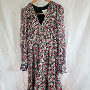 Kate Spade Floral Park Clip Dot Dress